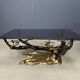 Bronze bonsai coffee table by Willy Daro, 1970s