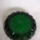Green glass ashtray