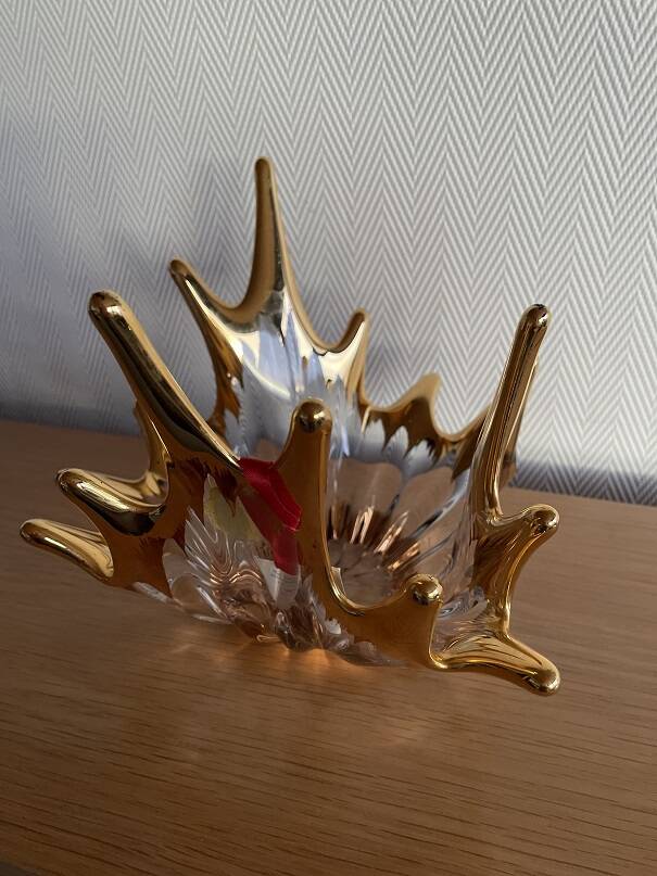 Bayel crystal gold empty pocket cup