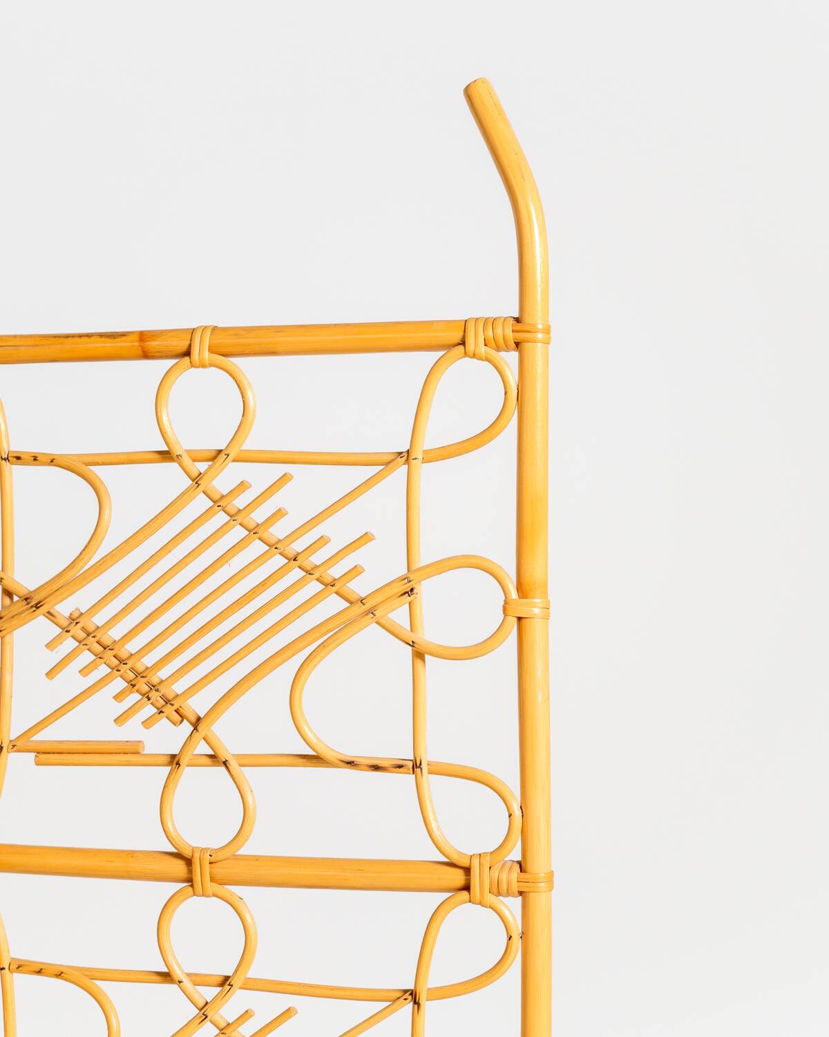 Five-panel rattan folding screen, Scandinavia, 1960s