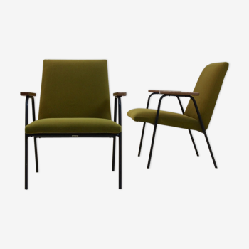 Pair of Pierre Guariche Armchairs by Meurop