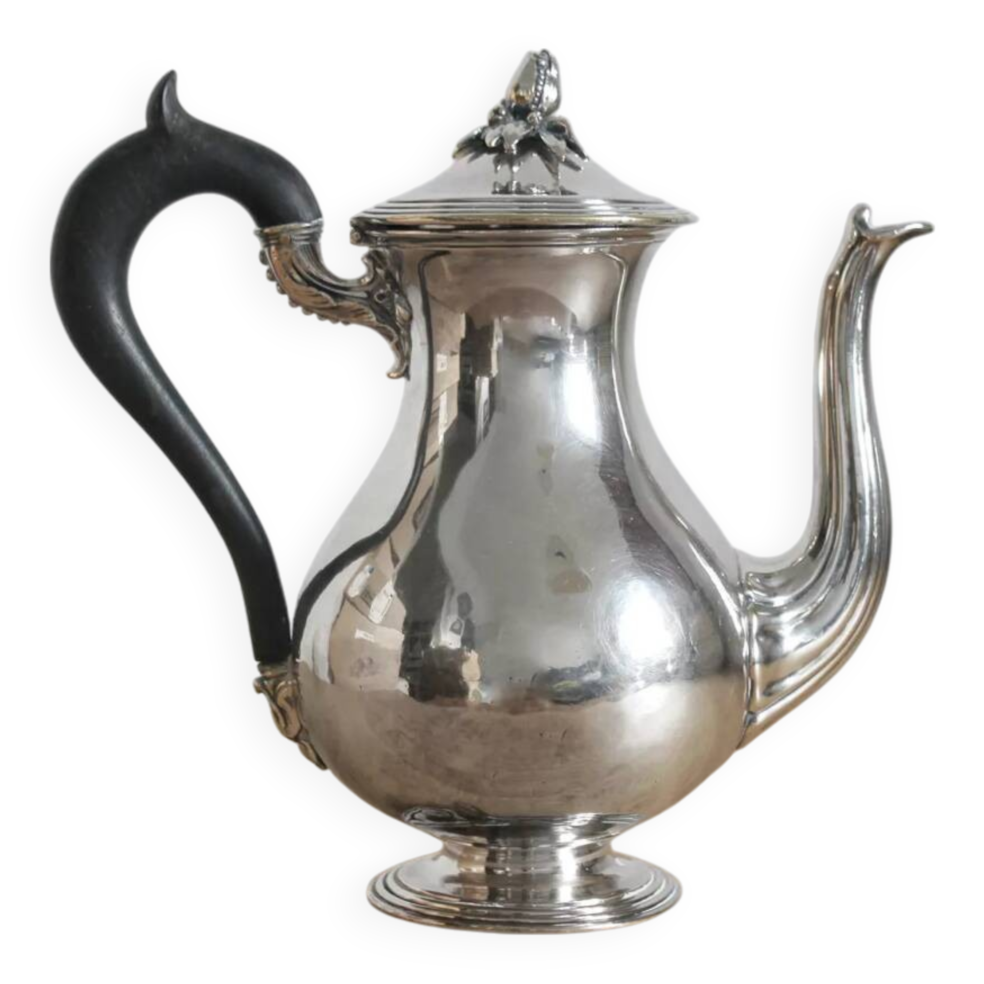 Antique silver-plated coffee pot by Christofle