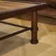 Table basse brutaliste bois et fer forgé 1960’s