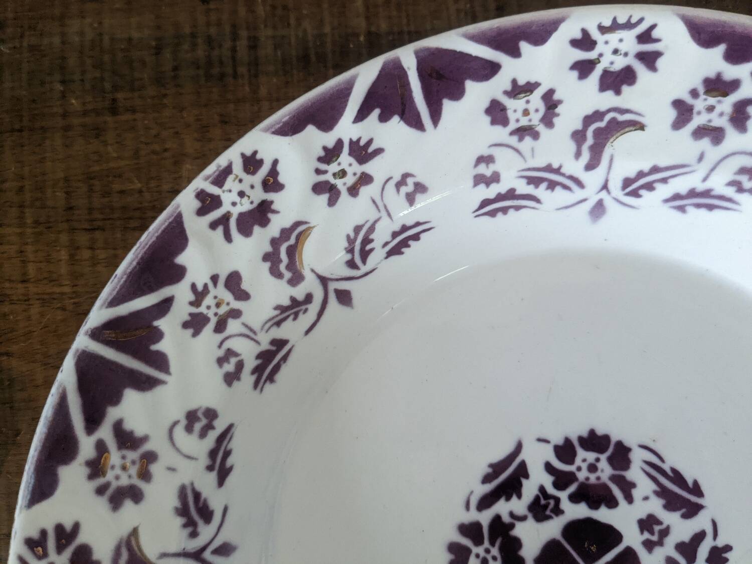 Digoin Sarreguemines dish purple