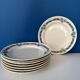Set of 8 flat plates in Longchamp ironstone model Denise.