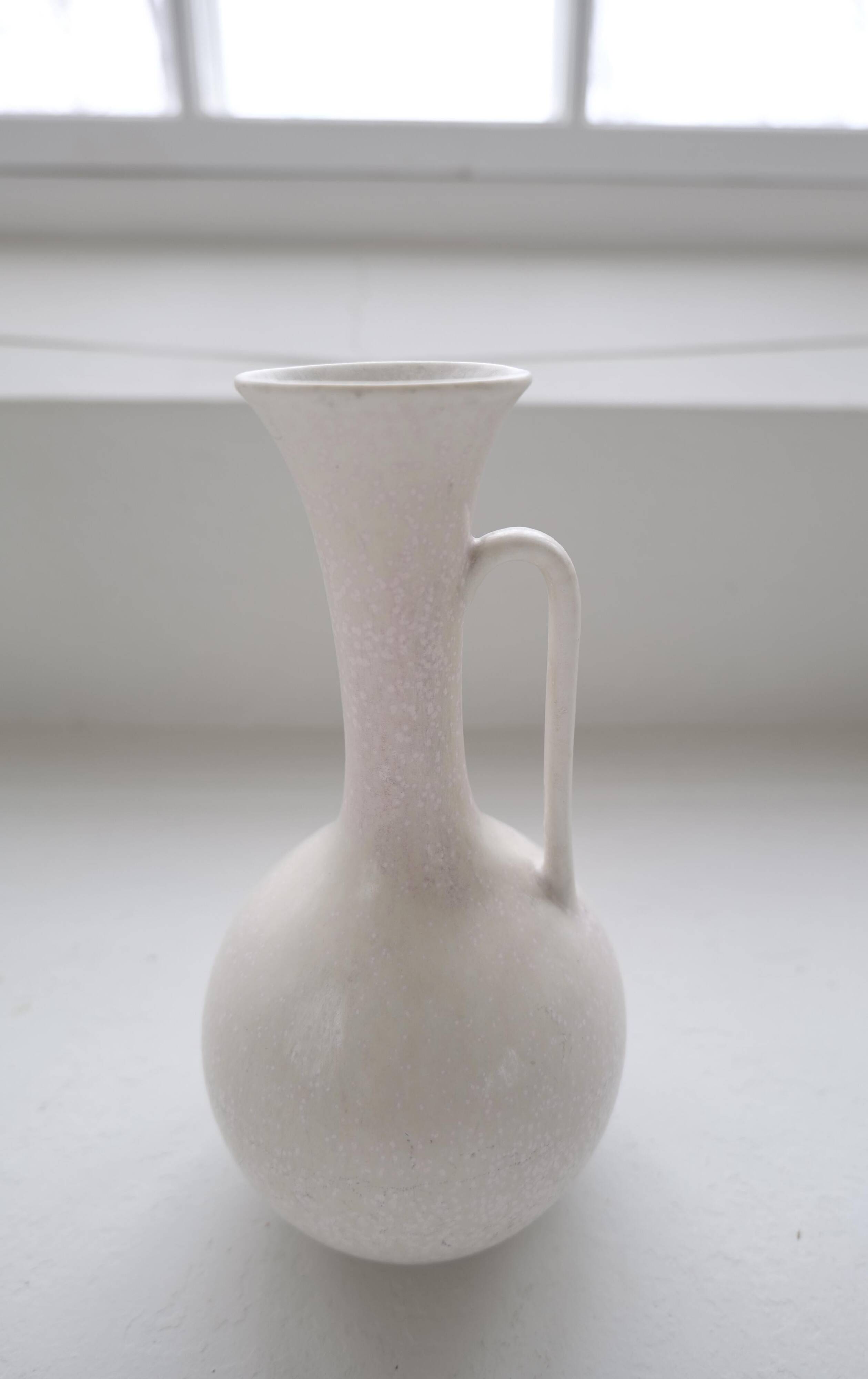 Group of 6 white and grey Midcentury Modern vessels Rörstrand Sweden 1950