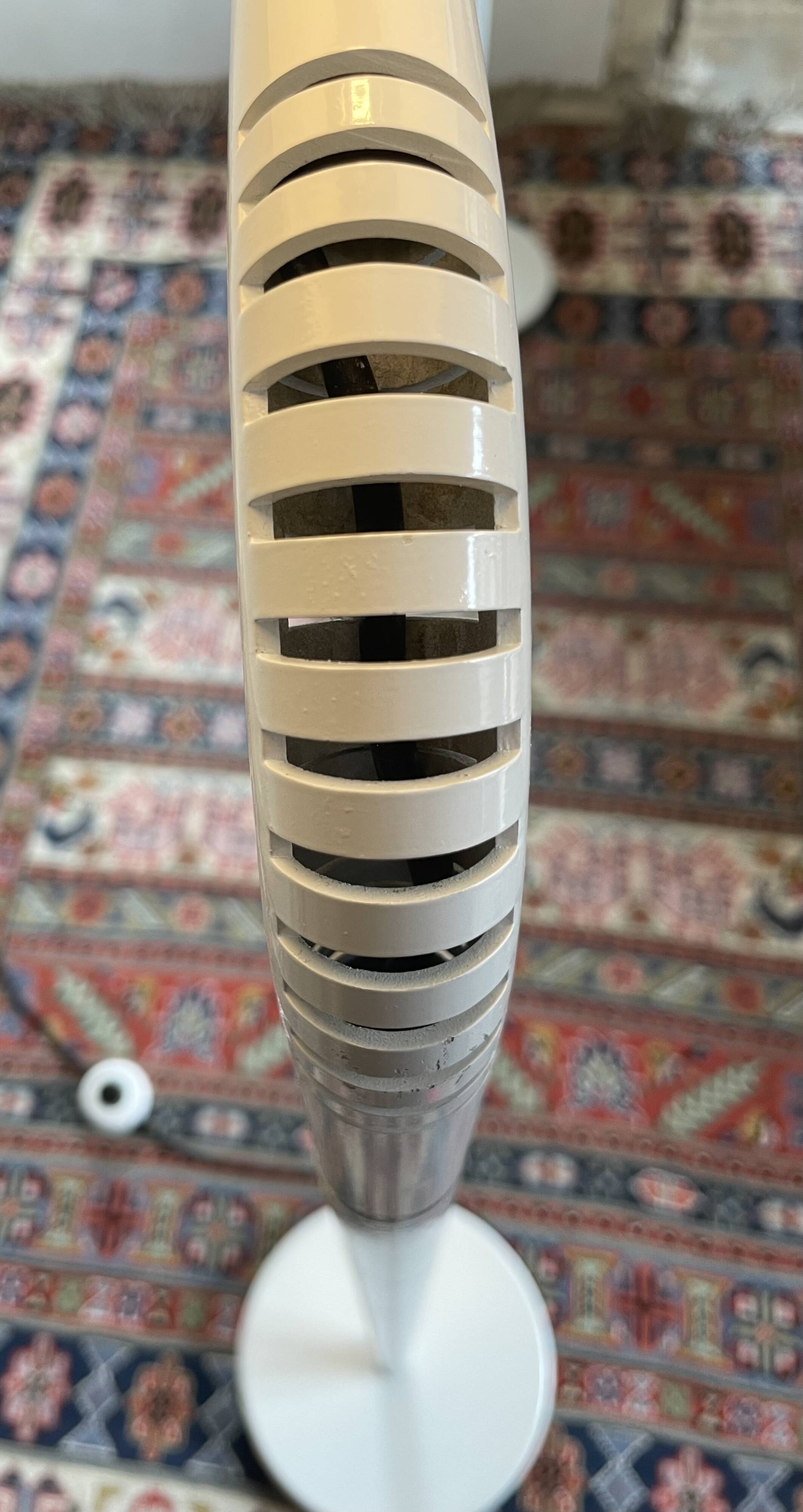 Set of two white Artifort 270 retro, standing lights