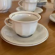 Vintage white porcelain coffee service from hollóháza hungary