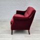 1960s, Danish 3 seater sofa, original good condition, furniture velour, beech wood .