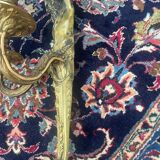 Pair of gilt bronze wall sconces with caryatid and Atlante decoration, 18th century.