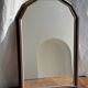 Small rounded mirror, wooden frame, gold frame H49.5