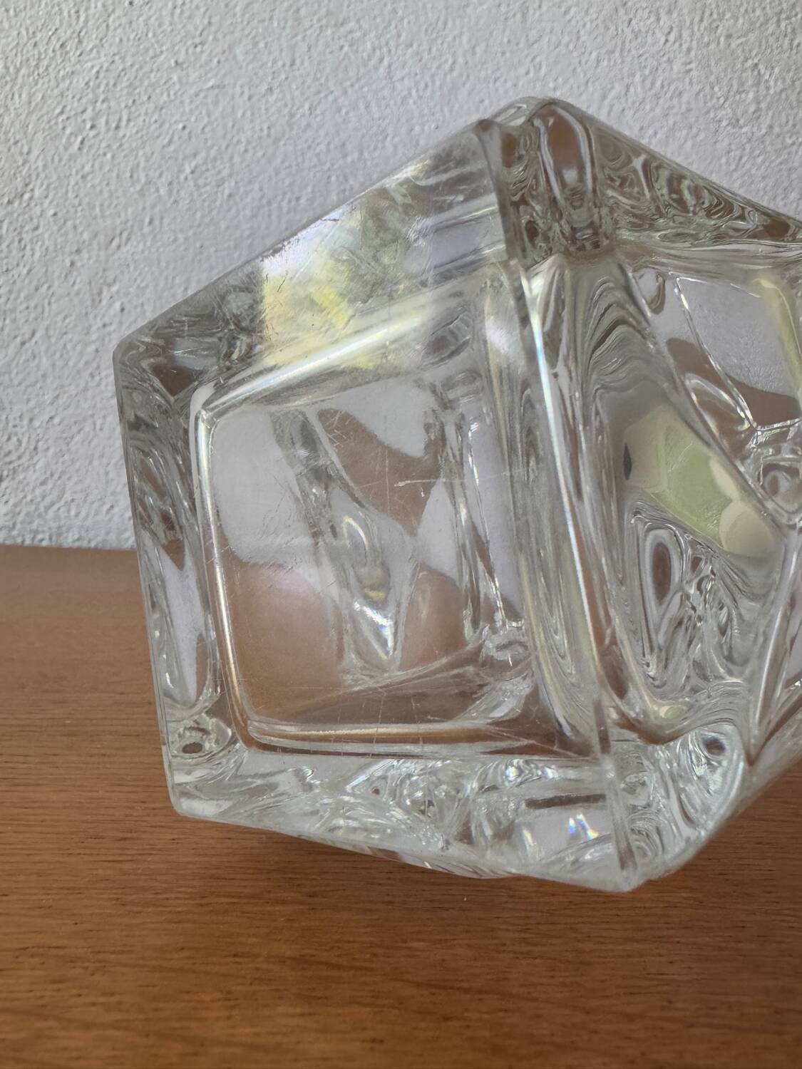 Solid Sèvres crystal vase from the 1950s