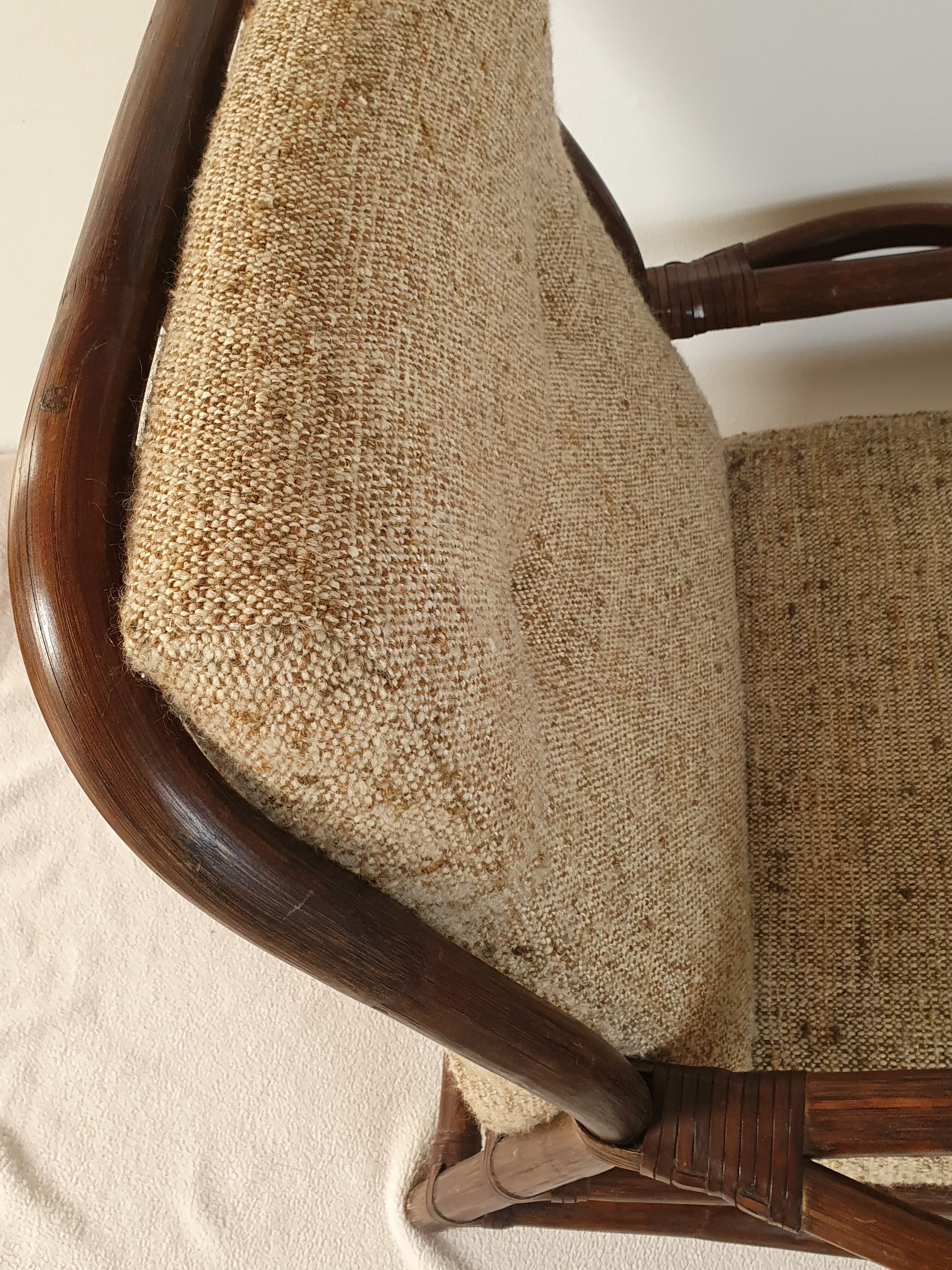 Vintage rattan armchair