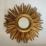 Vintage sun mirror 32 x 32cm, 1950s