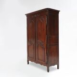 Large French antique carved bridal Armoire in Louis XVI style, 1850