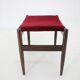 1960s danish teak stool in fabric