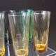 Set of 6 coloured vintage juice glasses in very good condition.