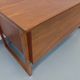 Double-sided executive desk sled legs vintage Scandinavian style in teak from the 60s
