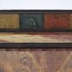 Rustic Farmhouse Folk Art Painted Bridal Cabinet in Faux-Marble