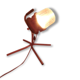 Industrial iron and plastic lamp