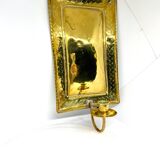 Large ScandiSca Vintage Brass Wall Candle holder  Sconce  height 34 cm