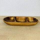 Teak pocket tray, aperitif dish, Scandinavian