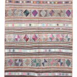 163x280Cm Fuchsia & Pink Persian Kilim Rug, 5x9 Soft Rug