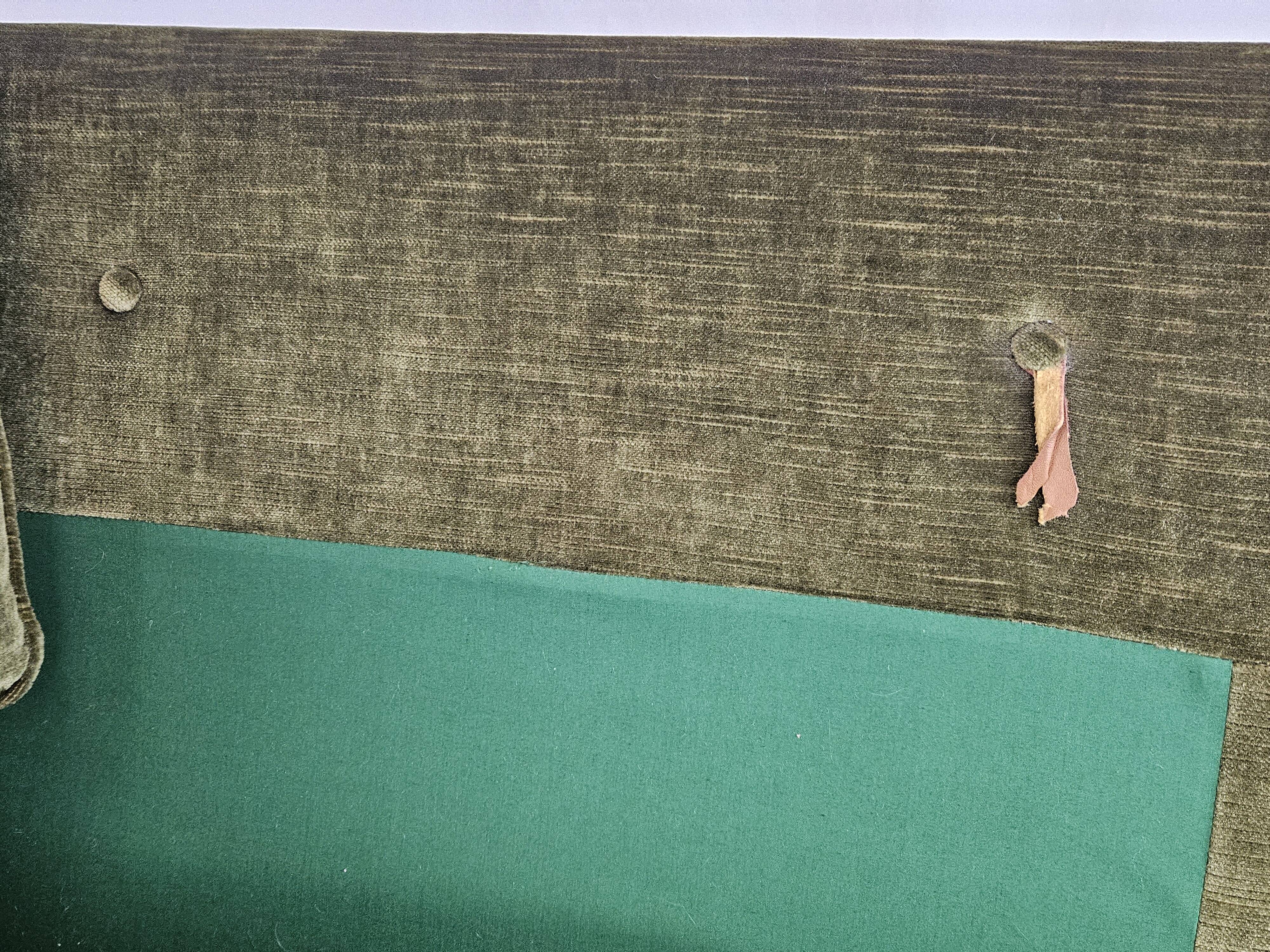 70s corner sofa in green fabric