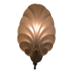 Shell-shaped frosted glass applique, Swedish Modern 1950s