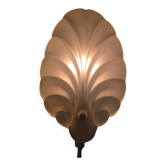 Shell-shaped frosted glass applique, Swedish Modern 1950s