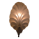 Shell-shaped frosted glass applique, Swedish Modern 1950s