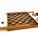 Game of checkers wood dovetail assembly vintage