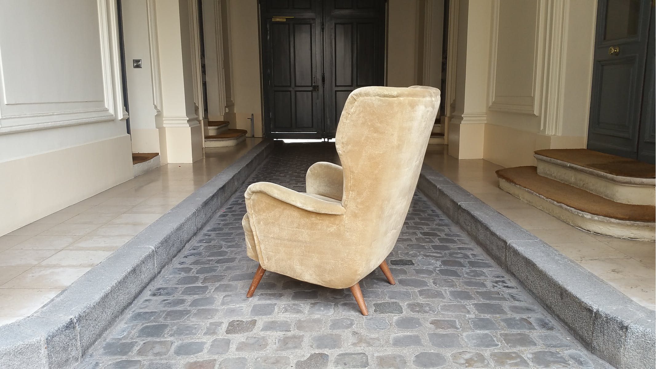 Chair Danish organic wingback chairs of the 50s/60s vintage