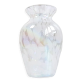 Glass vase iridescent, 80s