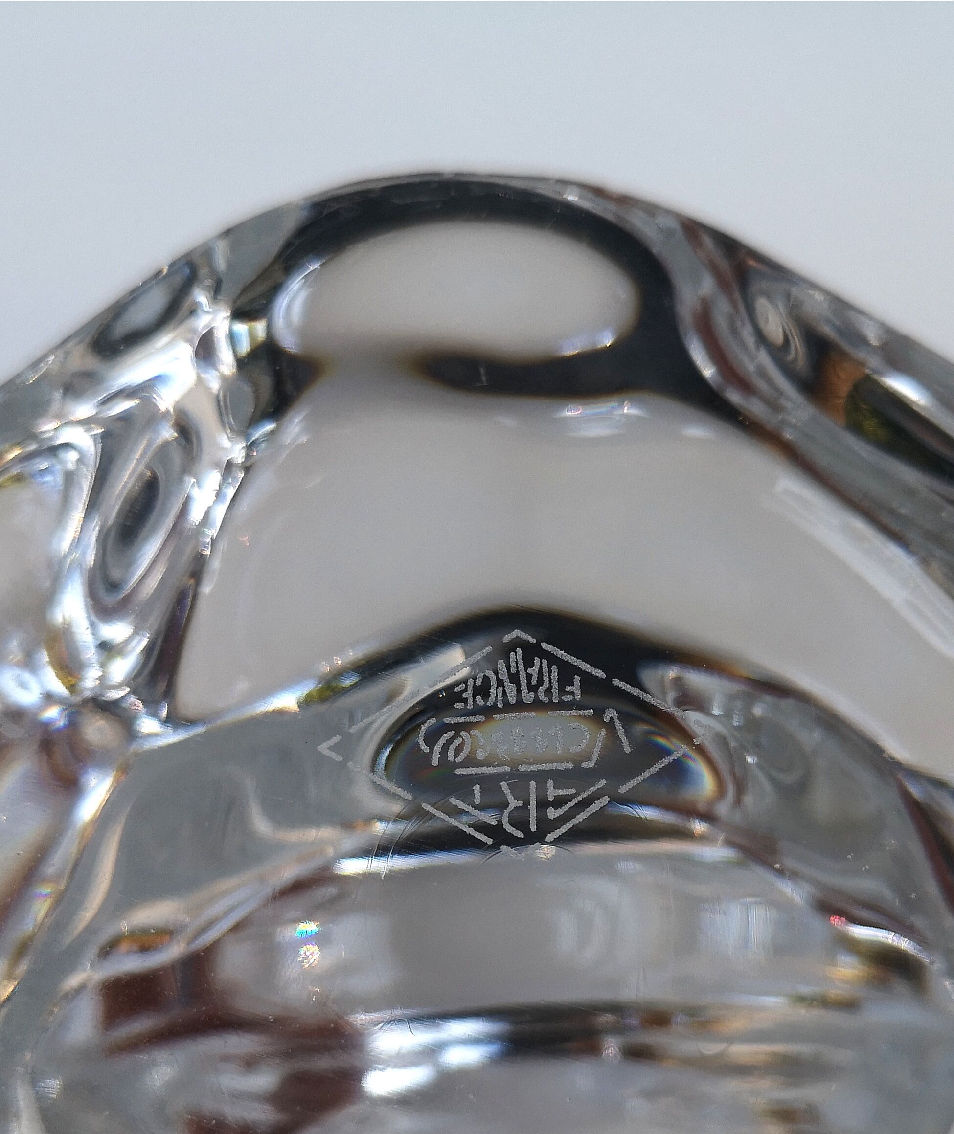 Duo of crystal candle holders