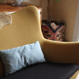 Danish sofa egg years free forms, vintage yellow