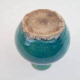 Petit vase ancien en céramique bleue