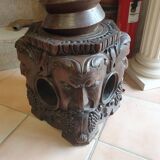 Vis de pressoir sculptée en chêne