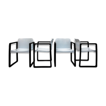 Set of 4 Ypsilon chairs by Just Meijer for Kembo, Holland, 1970s