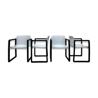 Set of 4 Ypsilon chairs by Just Meijer for Kembo, Holland, 1970s