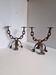 Pair of Brutalist Candelabra Candle Holders from the 60s 70s