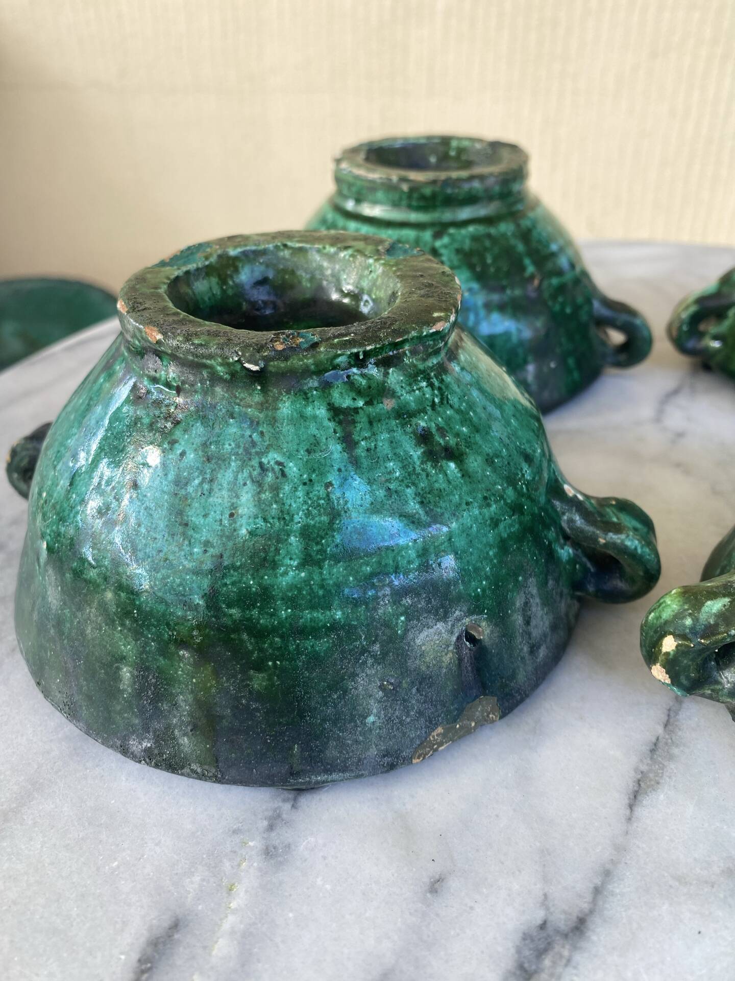 Ceramic set of cups and plates Tamegroute Morocco