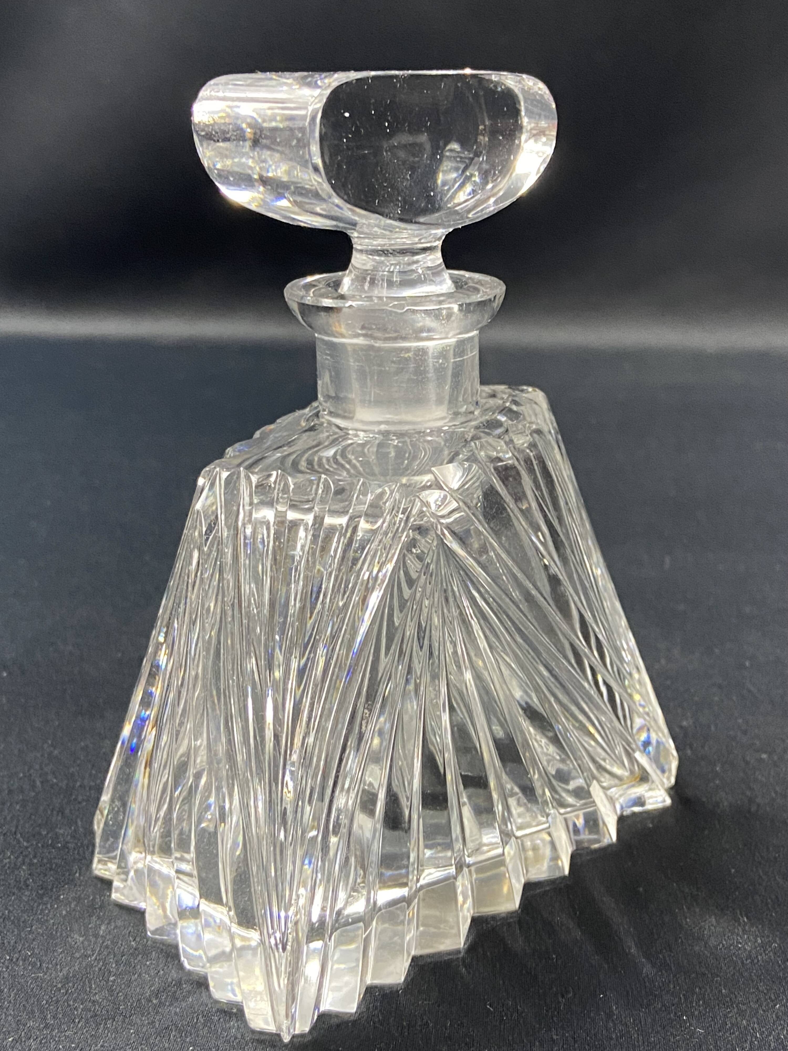 Bohemian cut crystal perfume bottle