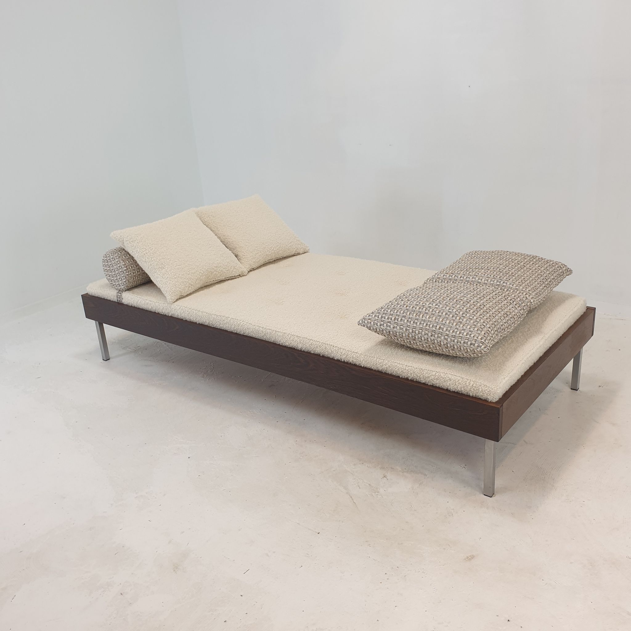 Wengé Daybed with Dedar Cushions and Bolster, 1970s