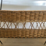 Rattan magazine rack