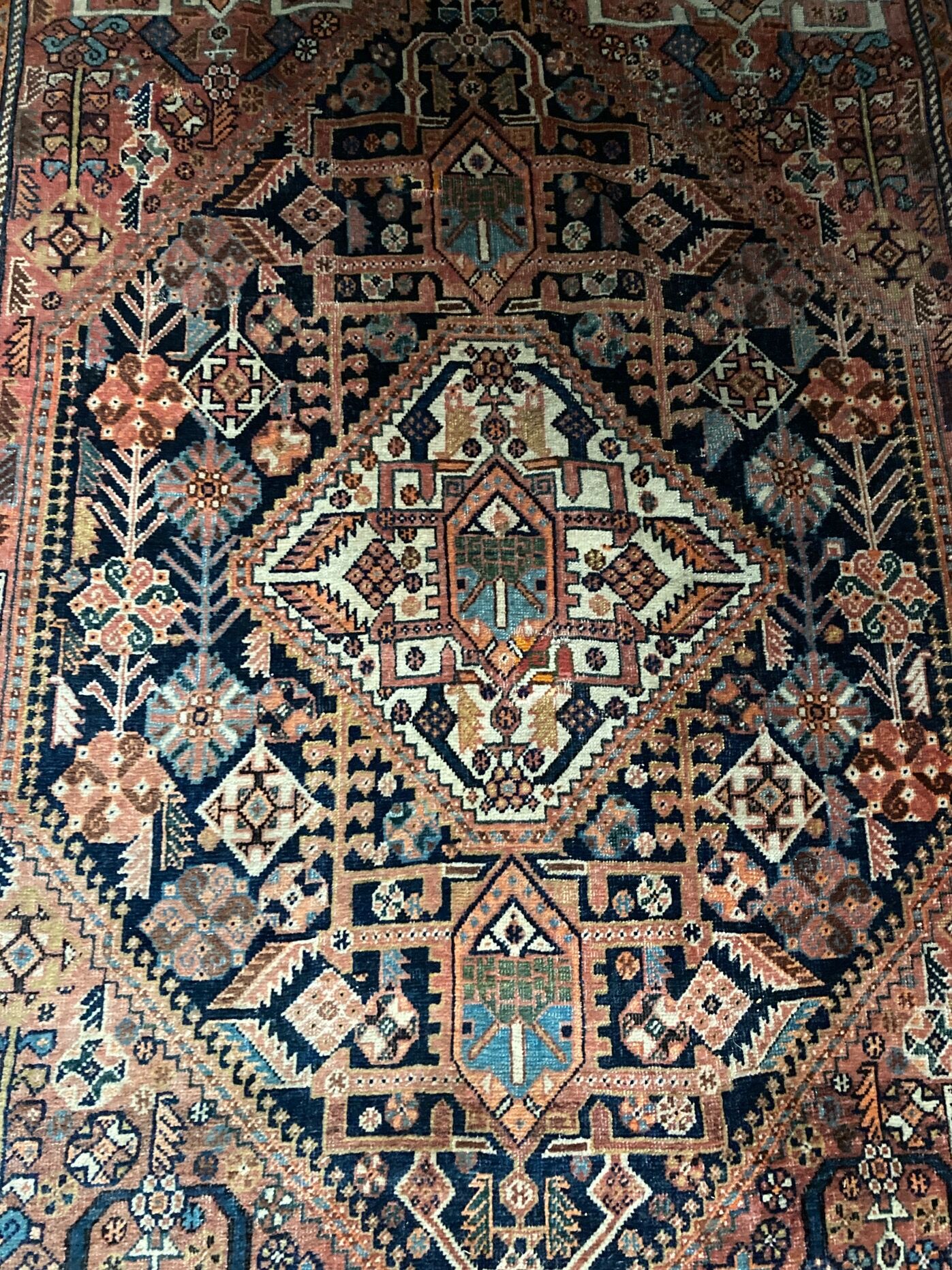 Large old Iraqi oriental carpet
