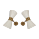 Paire d'appliques diabolo blanc