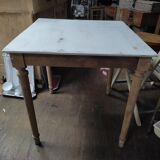 Table bois plateau patiné massif pieds Aéro-gommée dp 1122326