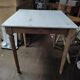 Table wood plate patinated solid feet Aero-gummed dp 1122326