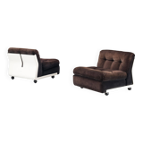 2 Mario Bellini for C&B Italia Modular 'Amanta' Seating Elements in Brown